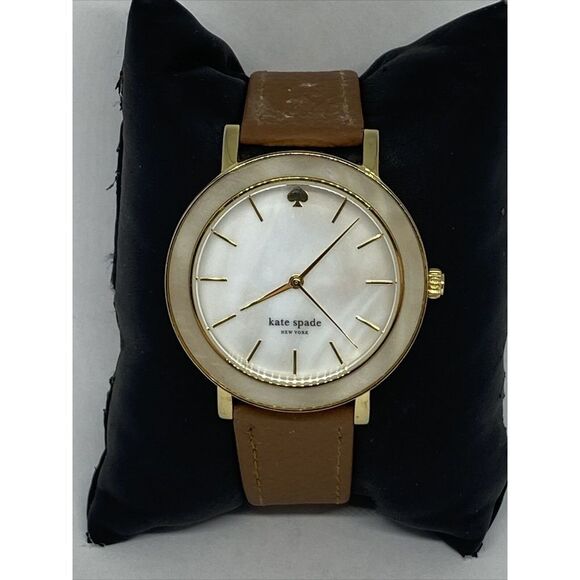 Kate Spade New York Gramercy 0394 Women's Brown Leather Analog Dial Watch WFH129 - Picture 1 of 12